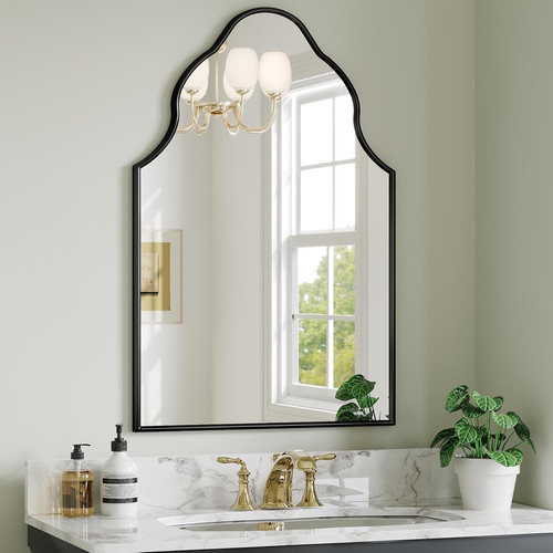 Scalloped arched mirror x - scalloped, mirror,