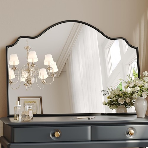 Arched scalloped mirror - arched, mirror,